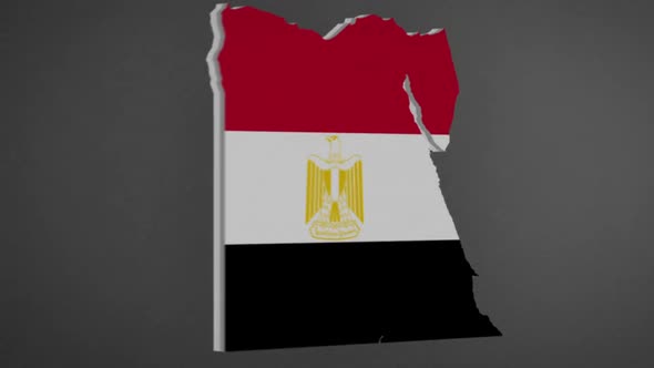 Egypt Map Border with Flag Intro