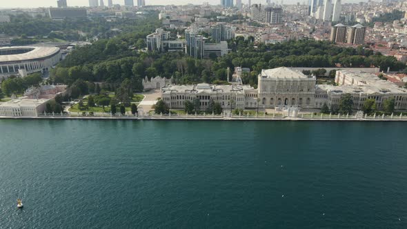 The Dolmabache Palace along the Bosphorus Strait alt