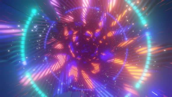 Vj Ultra Tunnel with Blue Orange Lights alt