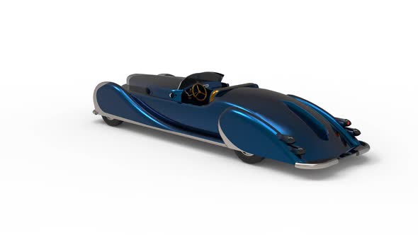 Old-fashioned racing car in classic style