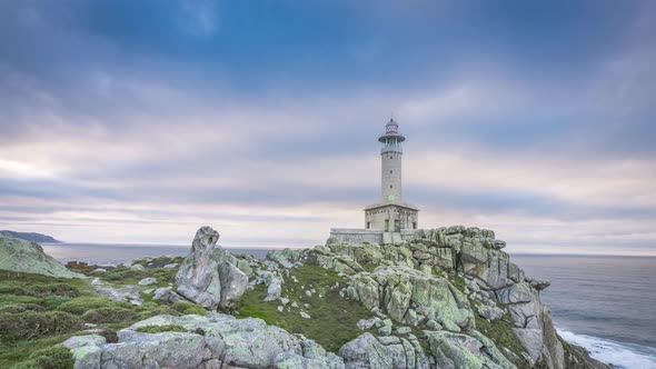 Lighthouse Faro de Punta Nariga, Galicia, Spain