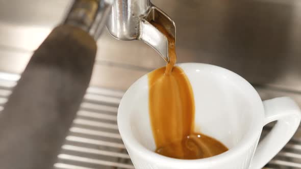 Espresso Coffee From Professional Machine 