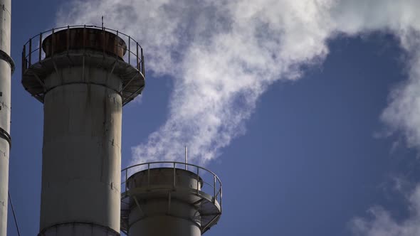Smoke Comes From the Chimney. Air Pollution. Ecology. Kyiv. Ukraine. alt