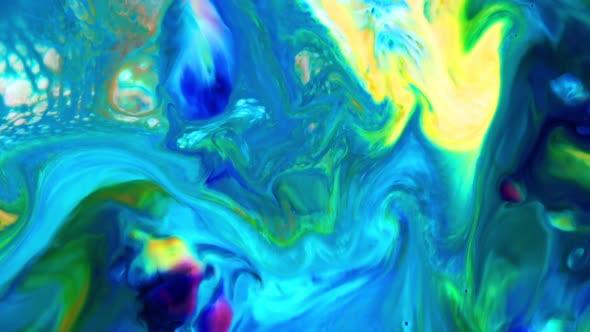 Colorful Liquid Ink Colors Blending Burst Swirl Fluid 13