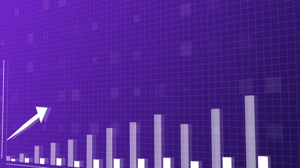 Blue And Purple Upwards Bar Graph Motion Graphics Videohive 0488
