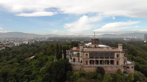 Aerial View of Chapultepec Castle in Mexico City, Stock Footage | VideoHive