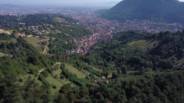 Aerial Drone View of a European Village