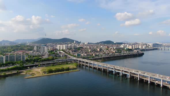 Seoul Gangbyeonbuk Ro Banpodaegyo Bridge Traffic