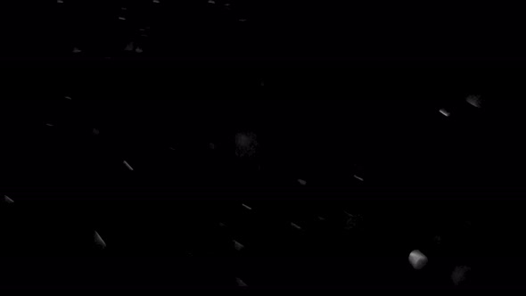 Particles Flying on a Black Background alt
