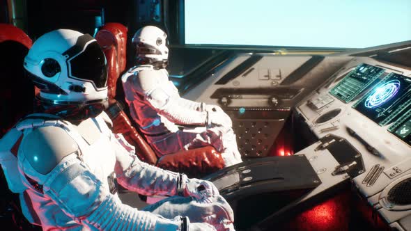 Astronauts Rush In Their Spaceship alt