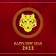 Golden tiger logo with chinese new year and year of the Tiger 2022 seamless loop video - VideoHive Item for Sale