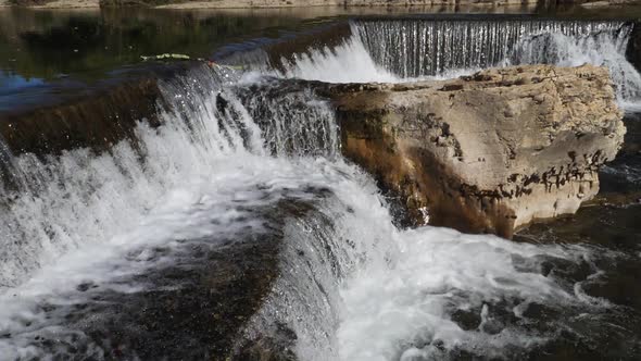 The Sautadet waterfalls, river Ceze, La Roque sur Ceze, Gard department,Occitanie, France alt