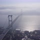 aerial hyperlapse video of bosphorus Bridge on a foggy day in Istanbul,Turkey, Martyrs bridge - VideoHive Item for Sale
