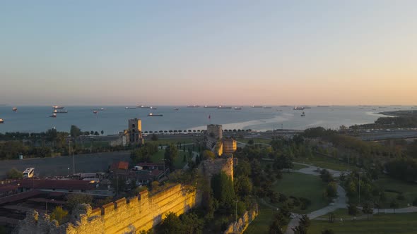 turkey istanbul yedikule dungeons hill view alt