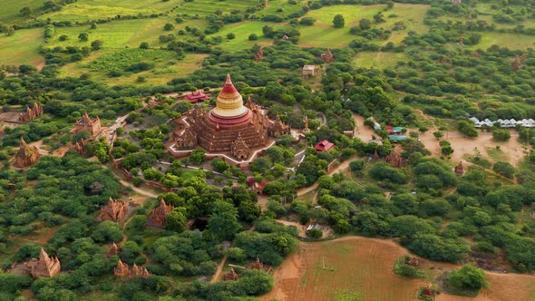 Flying over the amazing landscape of Myanmar alt