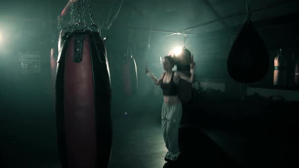 Female Boxer in Boxing Club Skipping