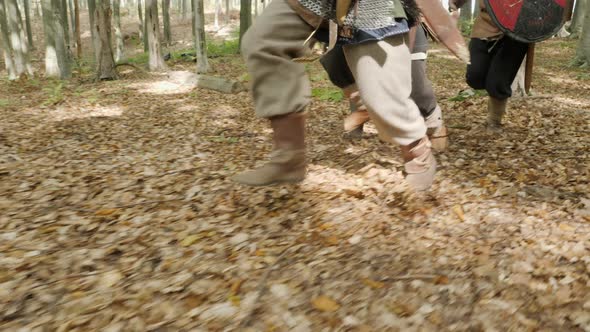 Feet running in the woods alt
