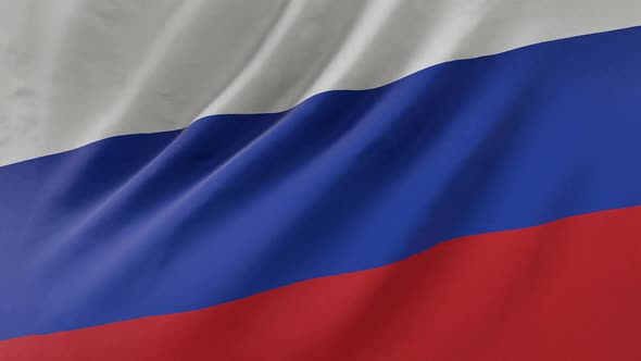 Russian flag waving in the wind. alt
