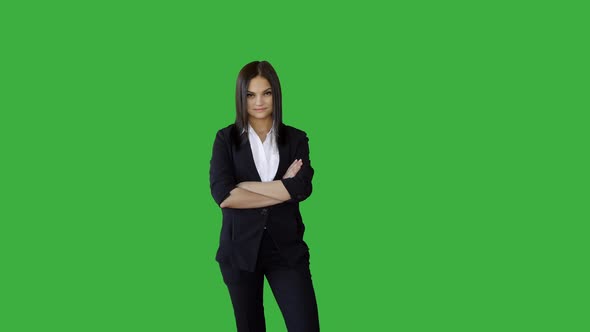 Portrait of Attractive Young Business Woman in Casual Suit alt