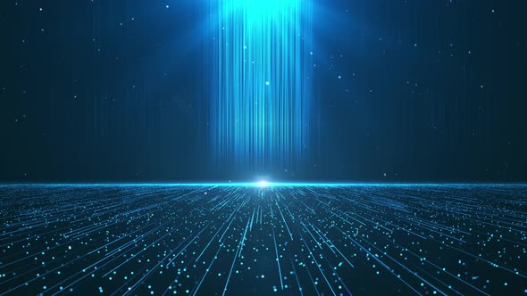 Scientific And Technological Blue Particle Background