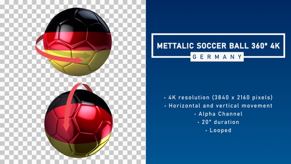 Metallic Soccer Ball 360º 4K - Germany