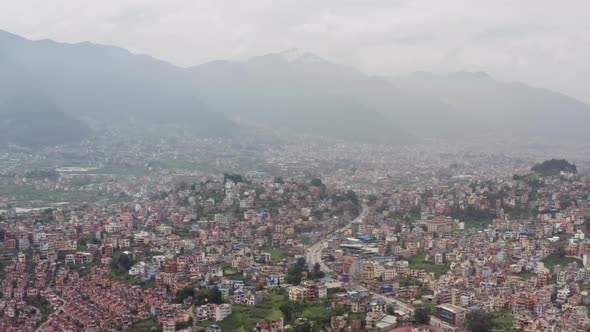 Aerial View of Kathmandu Himalayas alt