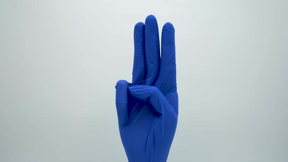 Hand dummy of a medical gloved