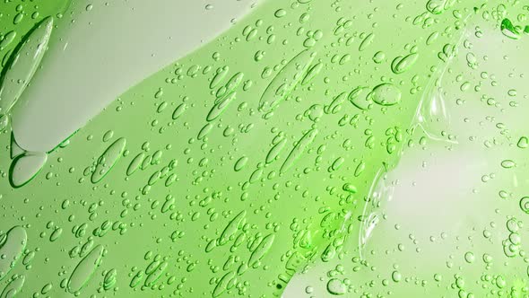 Macro Shot of Air Bubbles in Transparent Cosmetic Liquid Gel Cream alt