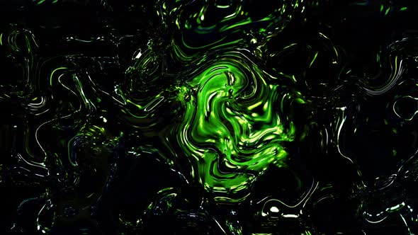 New Green Dark Abstract Liquid Animation Background