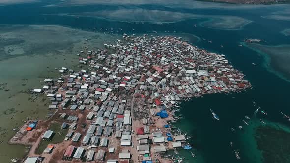 Aerial Bungin island is the Most Populated Island in the world alt