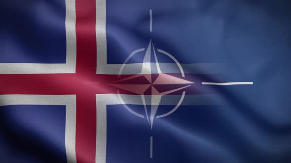 Nato Iceland Flag Loop Background 4K alt