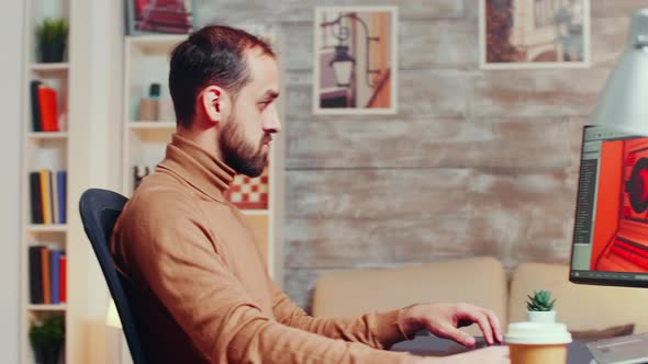 Young Game Developer Using Modern Software alt