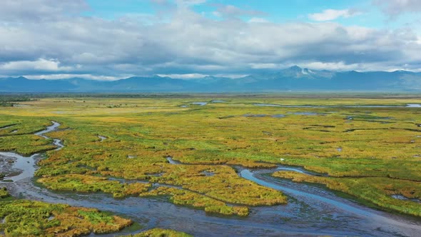 Avacha River Delta on Kamchatka alt