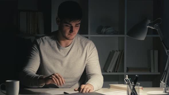 Night Work Nap Break Employee Woke Up at Workplace alt