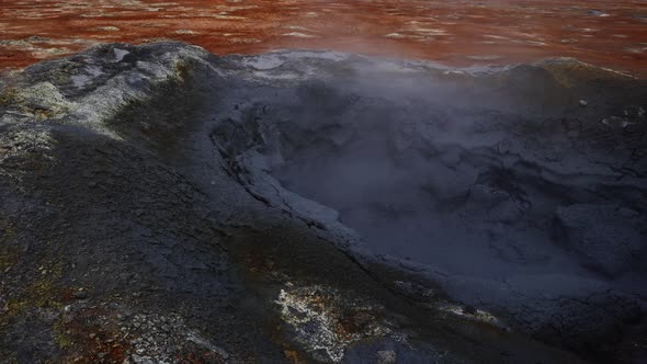 Mud Pool With Natural Steam Vents in Hverir Myvatn Geothermal Area alt