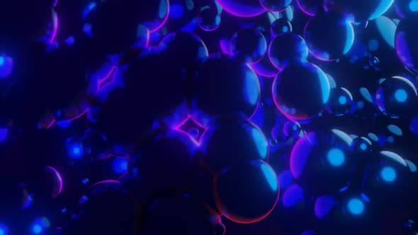 Animated Background. Sphere in Dark Area. Active Rotating