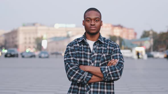 Strong Power African Mixed Race Man American Guy with Serious Expression Motivated Confident Male in alt