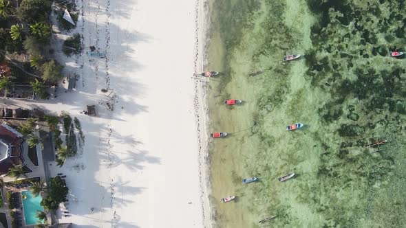 Zanzibar Tanzania  Vertical Video of the Ocean Near the Coast Slow Motion alt