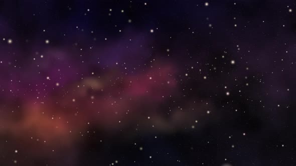 Space Background With Purple Nebula And Stars
