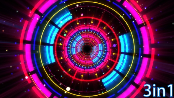 Neon Circle Background