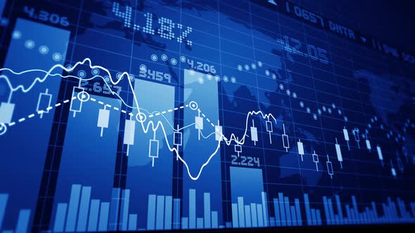 Digital Financial Stock Exchange Data Analysis Graph