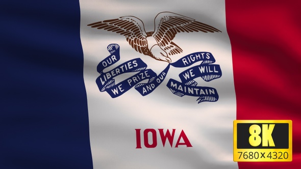 8K Iowa State Flag Background alt