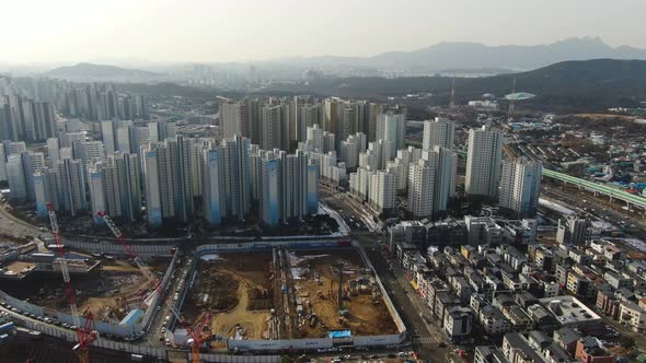 Korea Namyangju Byeollae Station Construction Site Apartment Complex