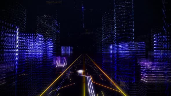 Illuminated path leading towards the Artificial Intelligence projection alt