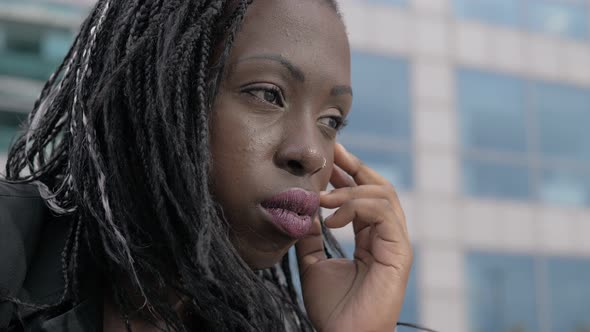 business,worries,problem. worried Young african black business woman thinking alt