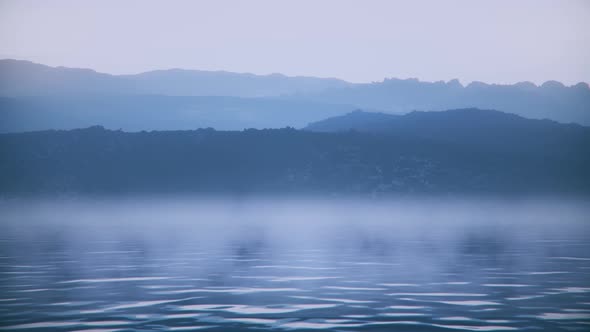 Misty Early Morning Landscape