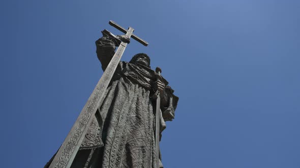 Monument to Prince Vladimir at the Moscow Kremlin