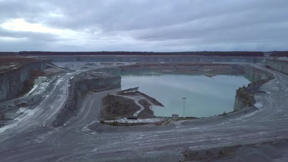 Aerial Limestone Quarry.