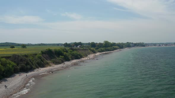 Small Beach in Brodten Germany Facing Baltic Sea on a Sunny Peaceful Day Forward Day alt
