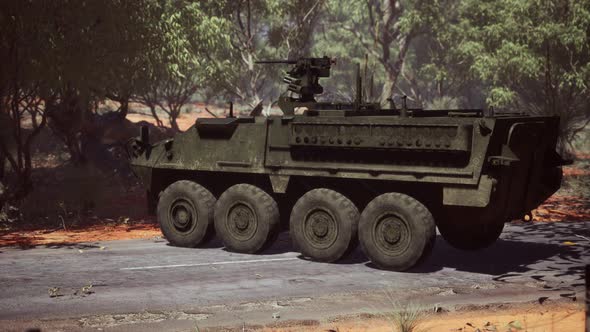 Armored Battle Army Tank on the Road alt